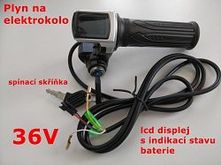Plyn, akcelerátor na elektrokola UNI typ 3 pro 36V - klikněte pro větší náhled
